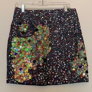 Anthropologie Multicolor Sequin Skirt
